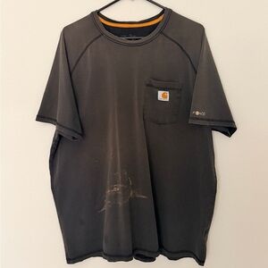 Carhartt Force Relaxed Fit T-Shirt Mens XL Grey Pocket Workwear Casual Outdoor
